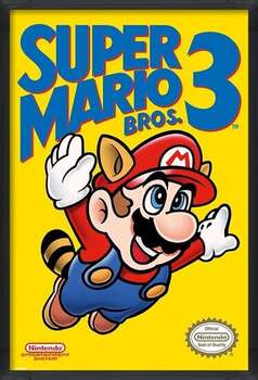 Uokvireni plakat Super Mario Bros. 3 - NES Cover