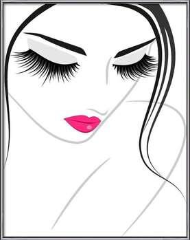 Uokvireni plakat Lash extension beauty icon