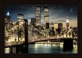 Uokvireni plakat Manhattan - Lights