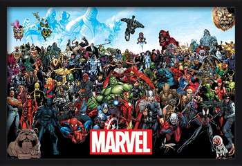 Uokvireni plakat Marvel - Universe