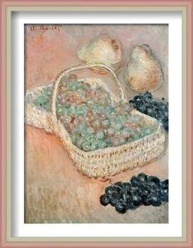 Uokvireni plakat Claude Monet - The Basket of Grapes, 1884