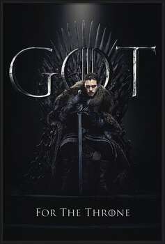 Uokvireni plakat Game of Thrones - Jon For The Throne