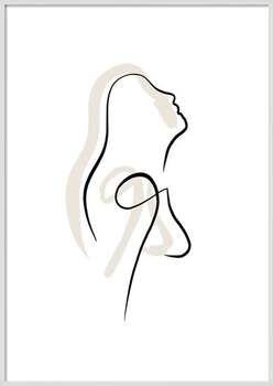 Poster Line art face