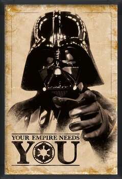 Uokvireni plakat Star Wars - Your Empire Needs You