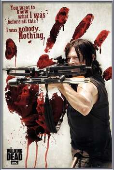 Uokvireni plakat Walking Dead - Bloody Hand Daryl